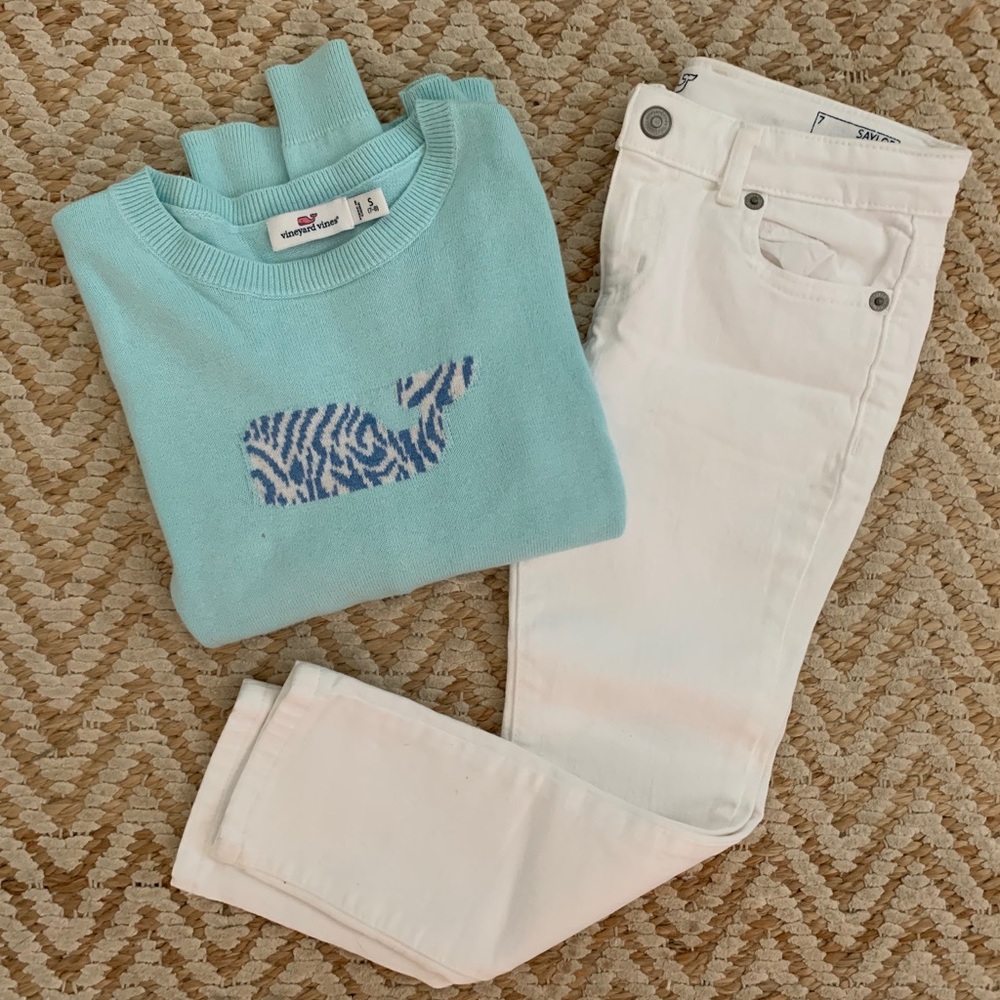Girls Vineyard Vines Sweater & Jeans Set